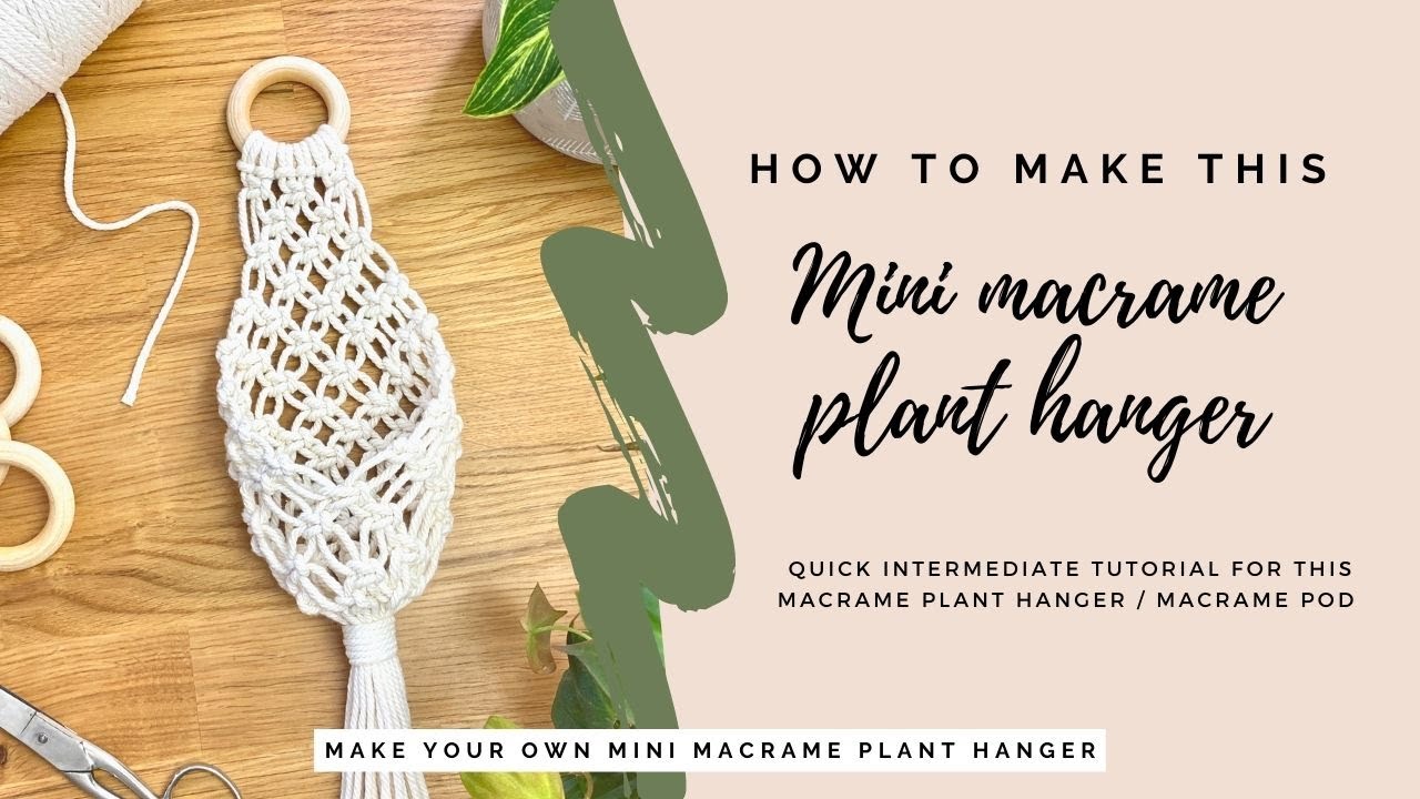 DIY easy macrame plant hanger/pod tutorial | quick handmade macrame plant decor | beginner friendly!