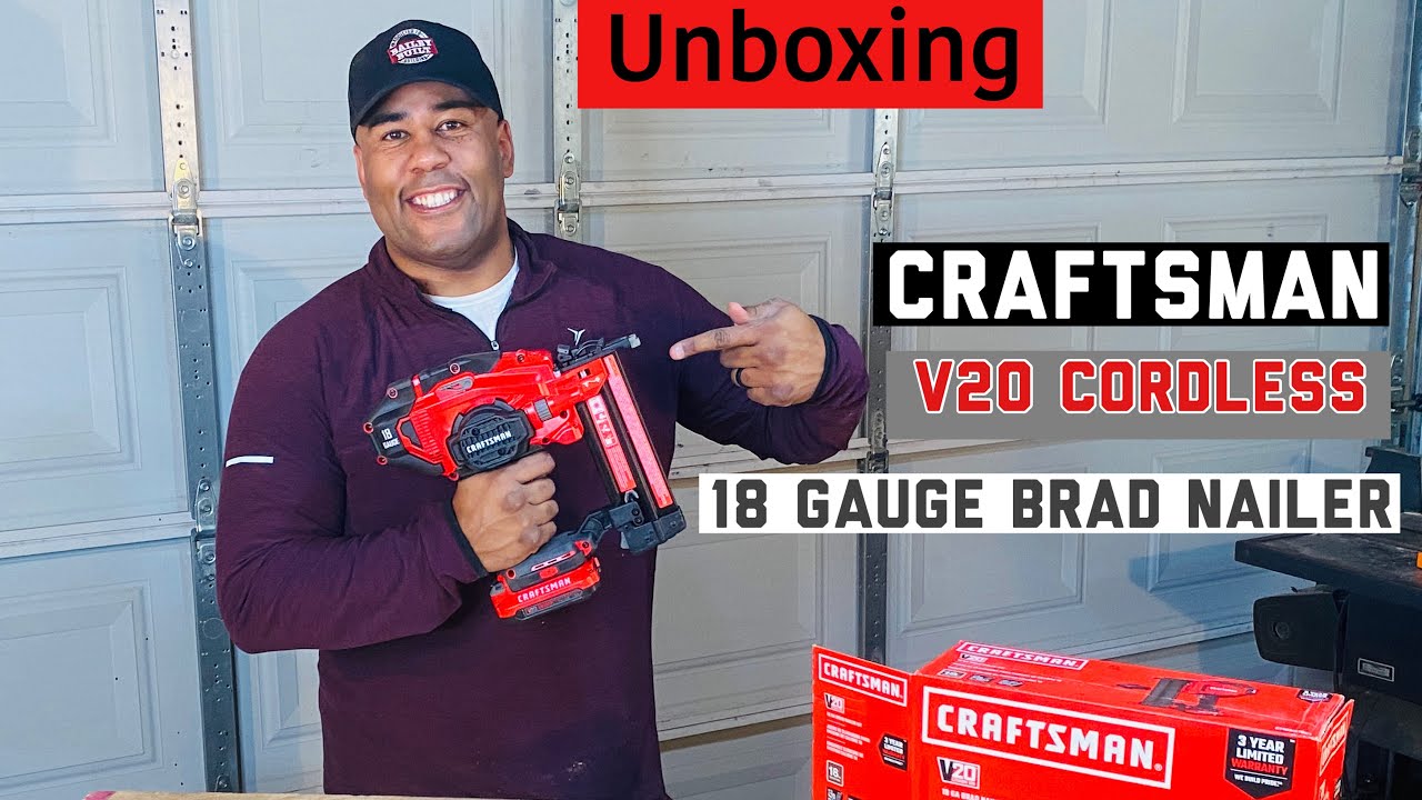 Bailey Built: Распаковка беспроводного гвоздезабивного пистолета Craftsman V20 18-го калибра