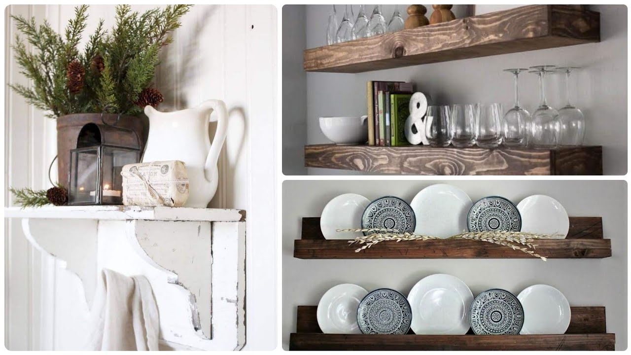 DECORAÇÃO RÚSTICA : 23 Lindas Prateleiras de Madeira para se Inspirar