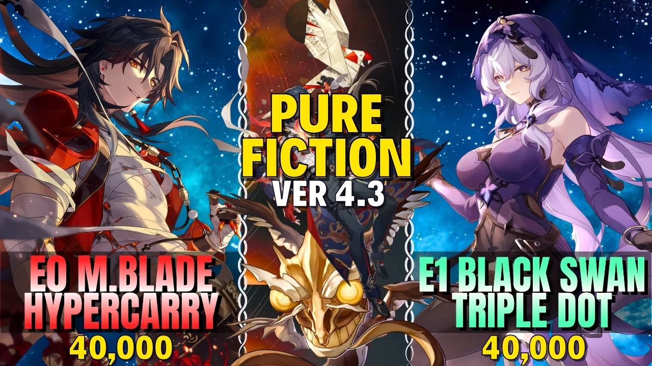 E0S1 Mortenax Blade Hyper x E1S1 Black Swan DoT | Pure Fiction 4.3 | Floor 4 | 80,000 pts | H:SR 4.3
