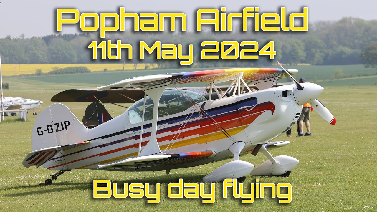 Plane spotting at Popham Airfield 11th May 2024, lots of movements in great weather #aviation
