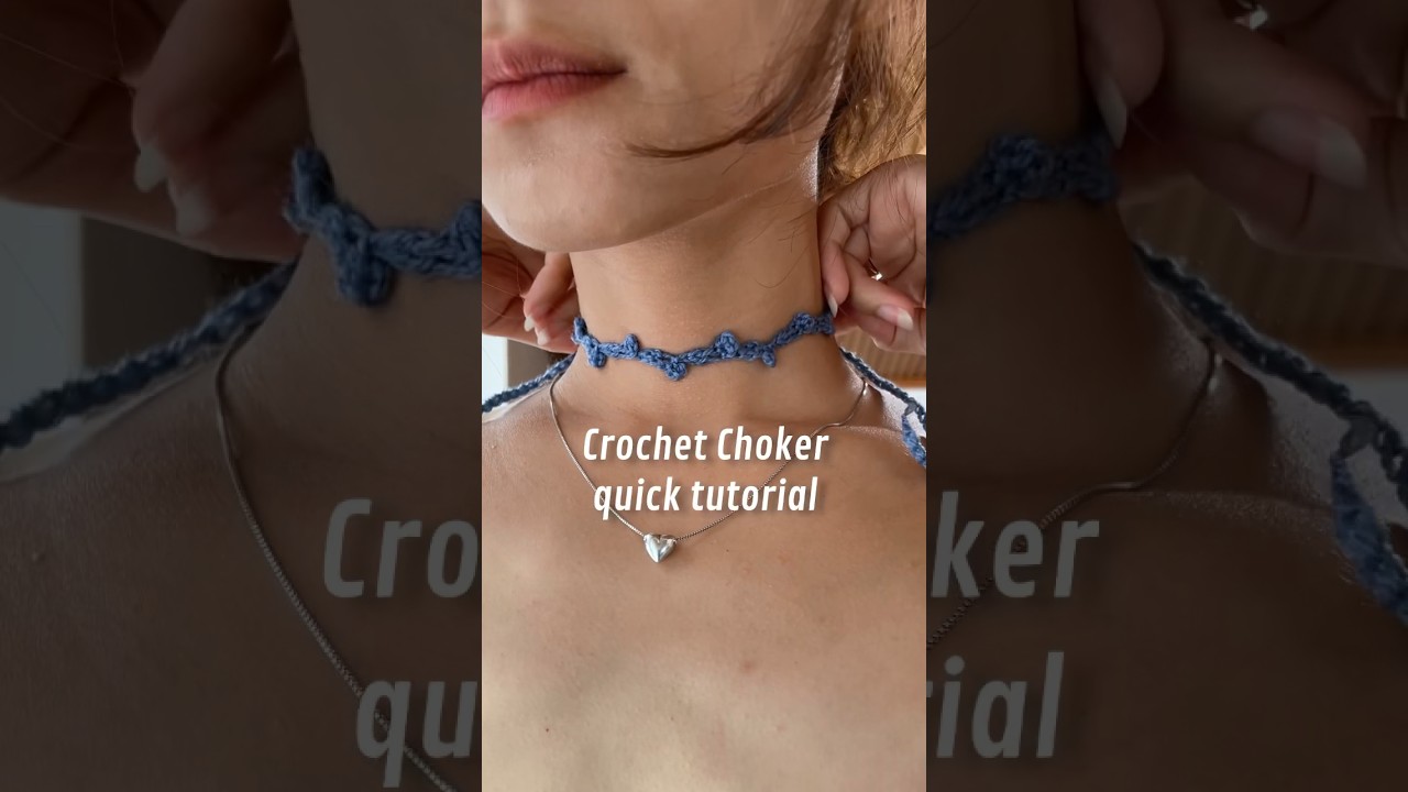 Crochet Choker Tutorial - EASY pattern #crochet #crochetpattern #crochettutorial #abocstudio