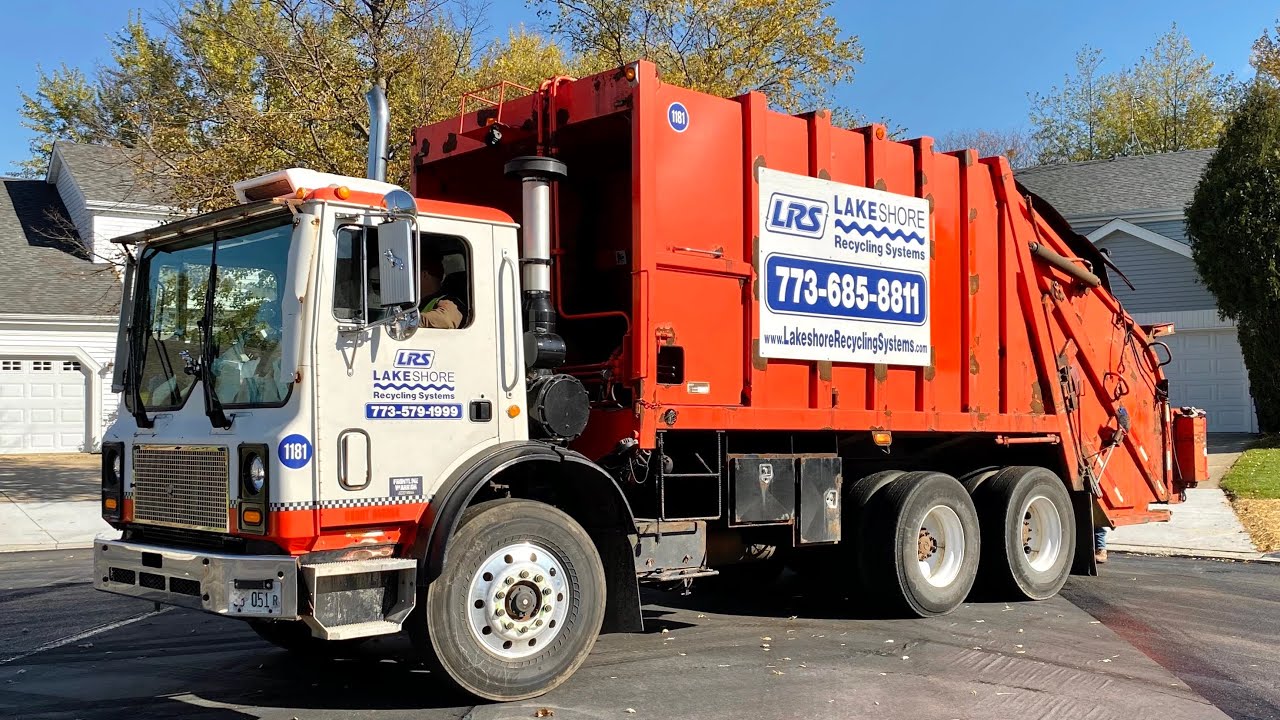 Lakeshore Recycling Systems 1181: Mack MR Leach 2RII Rear Loader Garbage Truck