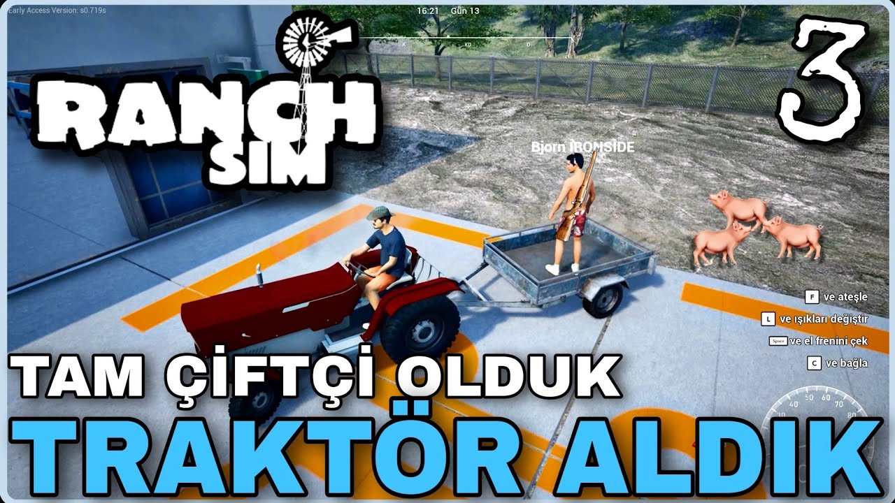 BÜYÜK TAVUK KÜMESİ VE DOMUZ AHIRI YAPTIK | TRAKTÖR VE TÜFEK ALDIK / RANCH SIMULATOR BÖLÜM 3