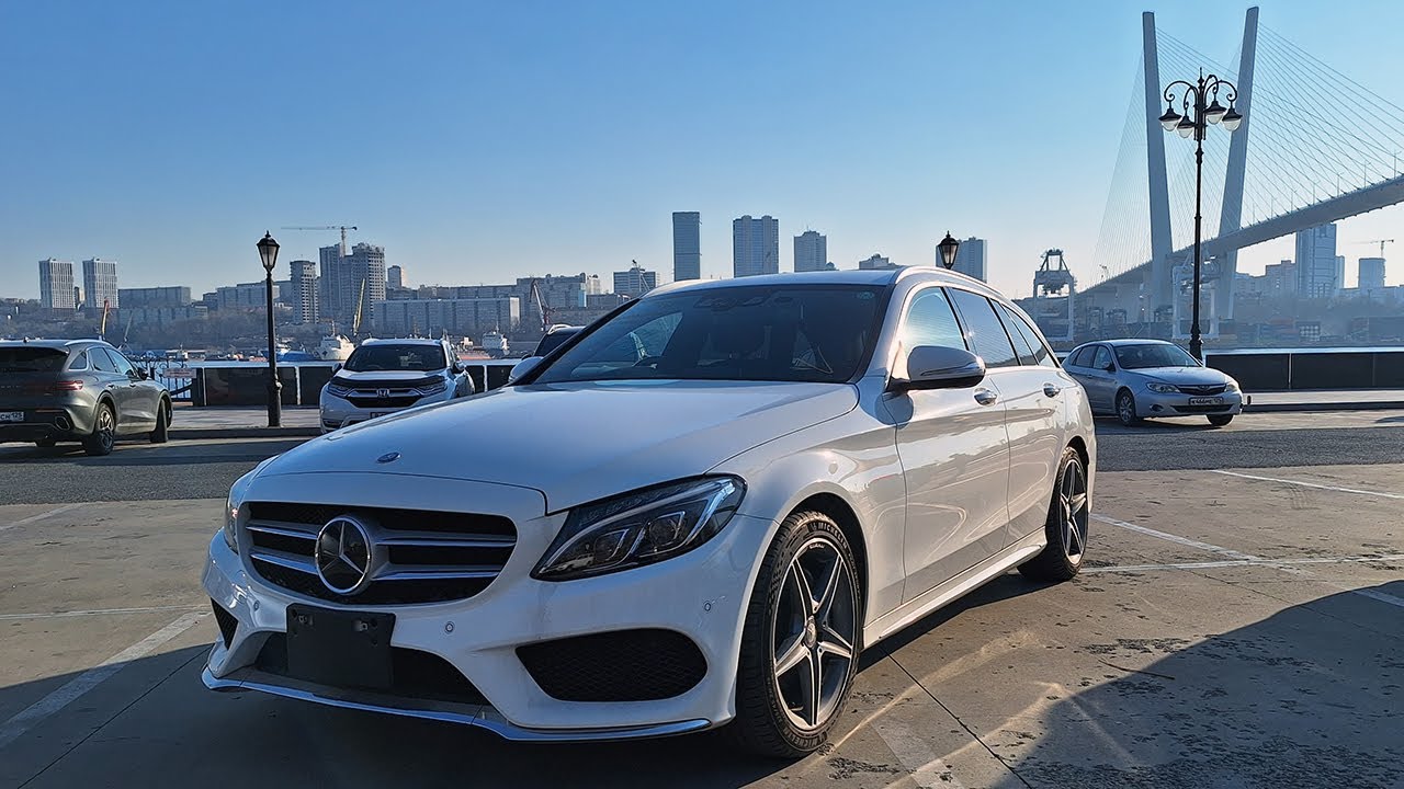 1 серия: Mercedes C AMG  с аукциона Японии , как есть, в каком виде машины приходят во Владивосток