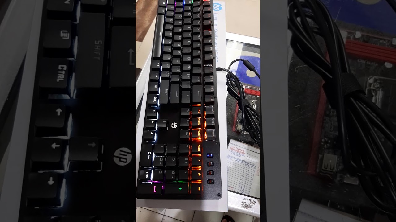 HP GK100 mechanical keyboard startup
