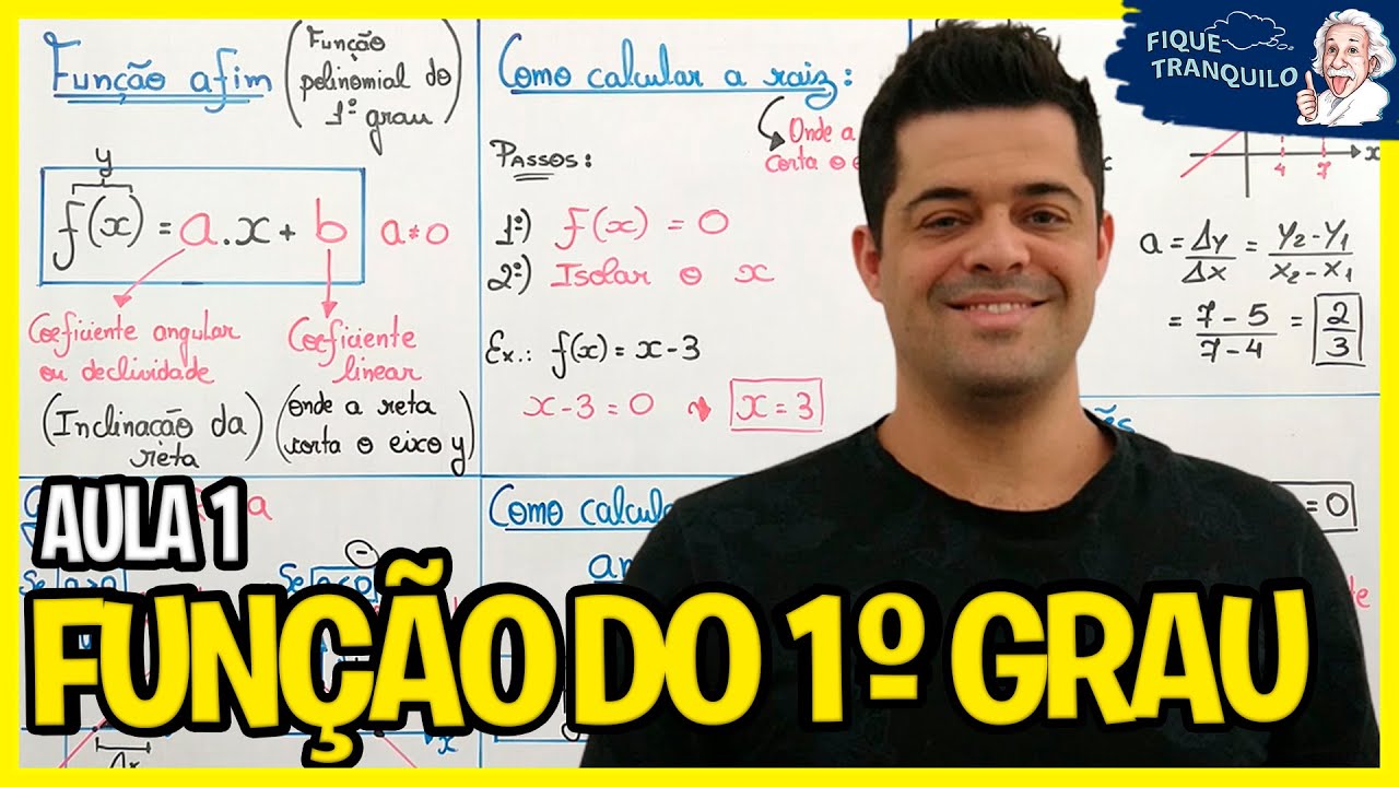 FUNÇÃO AFIM | FUNÇÃO DO 1º GRAU (ENEM) | Aula 1: Lei da função, gráfico, coeficientes e raiz.