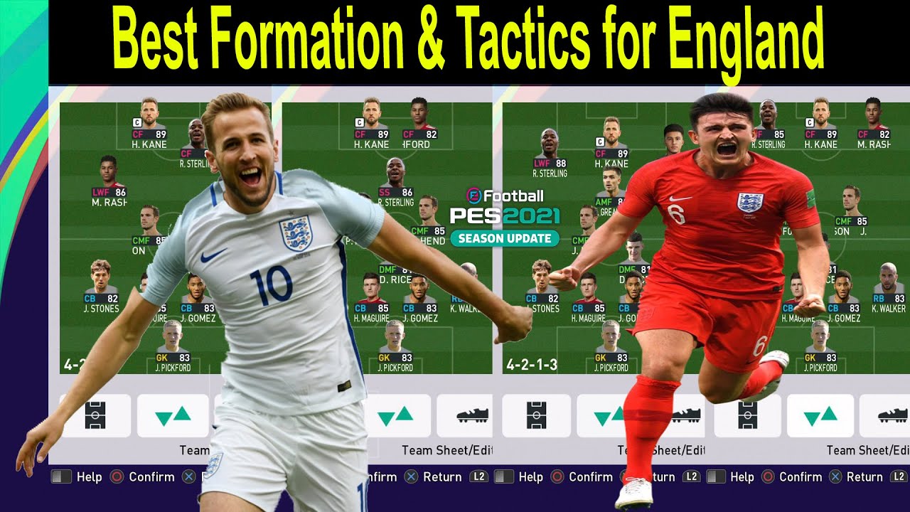 eFootball PES 2021 - Best Formation and Tactics for England