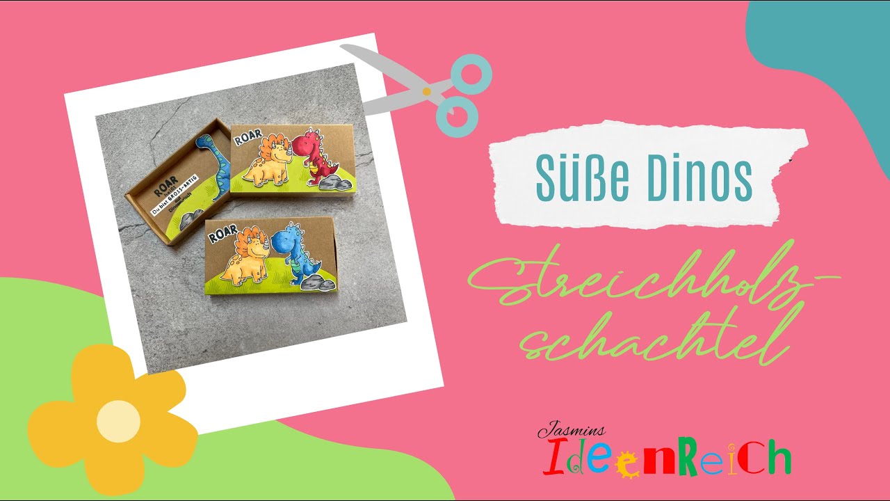 Süße Dinos - Streichholzschachtelverpackung mit Stampin´Up!® Produkten