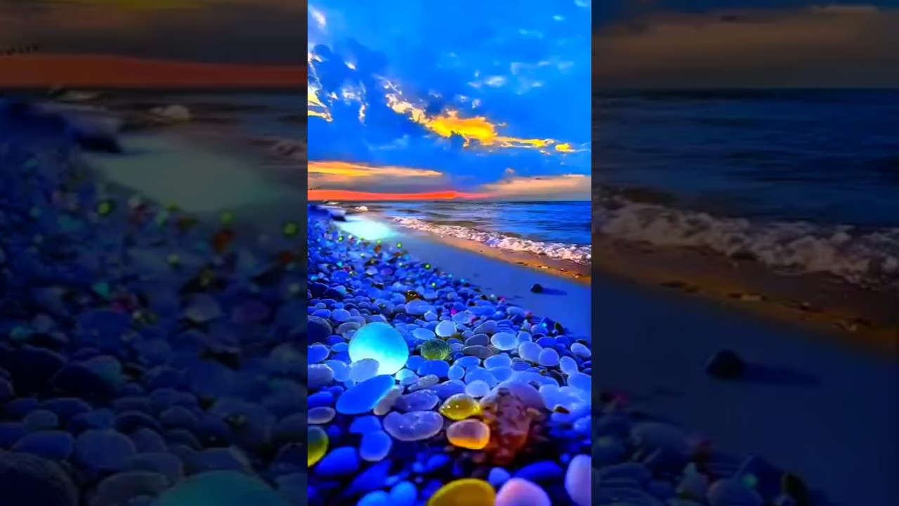Glass beach⛱️ california || #shorts #usa #beautiful #bestbeach #placemuatvisit
