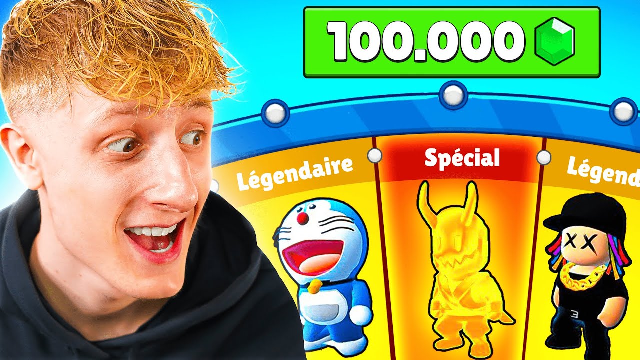 J'AI D&Eacute;PENS&Eacute; 100 000 GEMMES POUR AVOIR CE SKIN SUR STUMBLE GUYS