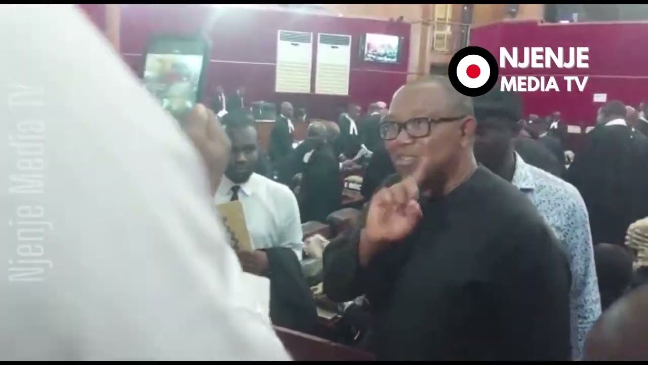 Peter Obi Arrives Court Early As Usual | Lamidi Apapa Also In Court, Seated At The Back Without Hat