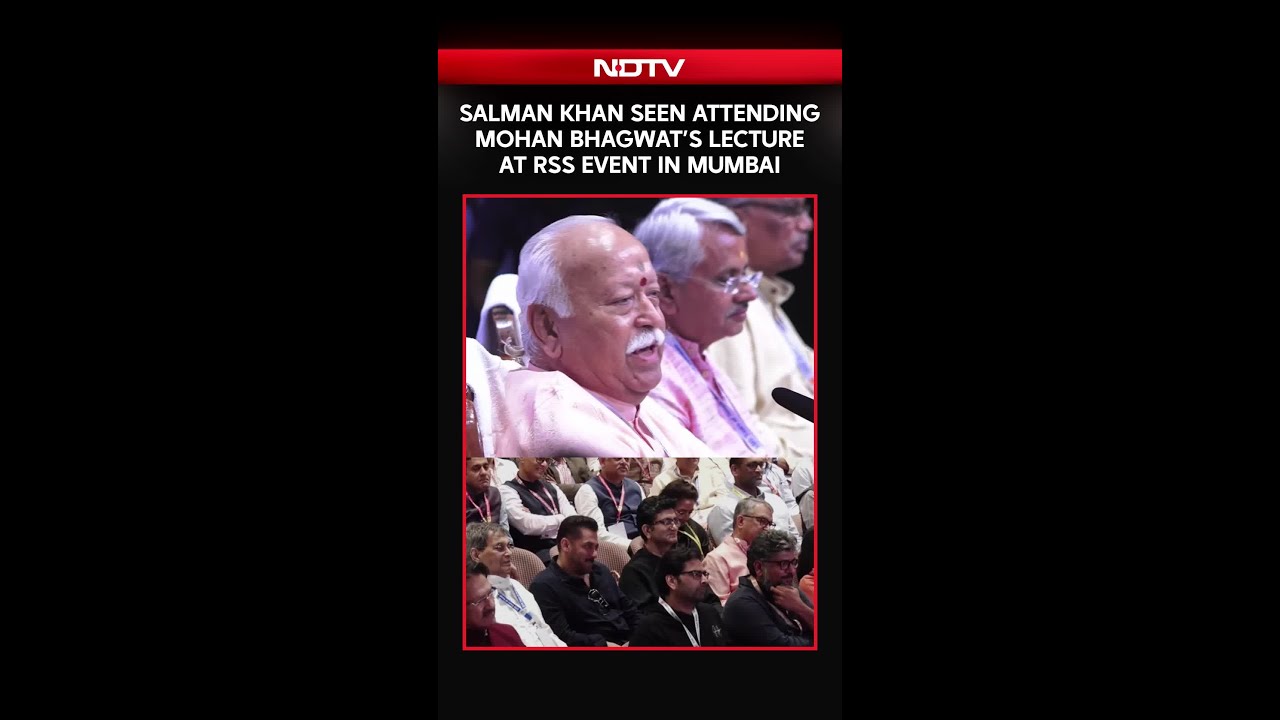 Salman Khan Seen Attending Mohan Bhagwat's Lecture At RSS Event In Mumbai