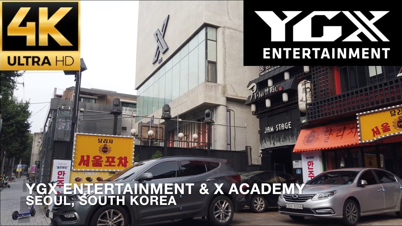 [4K] Walking to YGX Entertainment and X Academy (subsidiary of YG) in Hongdae, YGX 엔터네인먼트까지 걸어보기