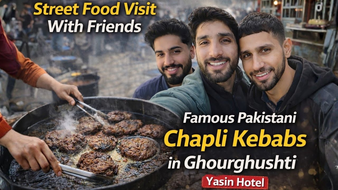 Pakistani famous street food chapli kebab Ghourghushti