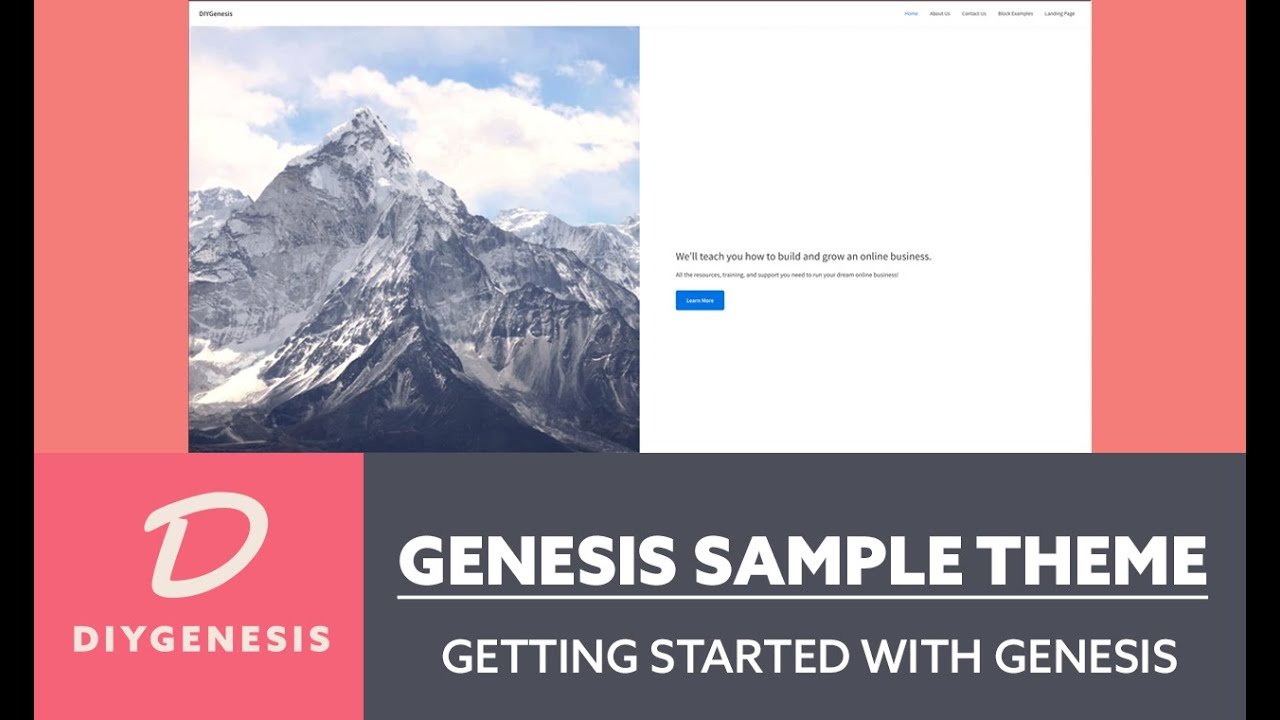 Genesis Sample Theme StudioPress 2020 - Getting Started With Genesis