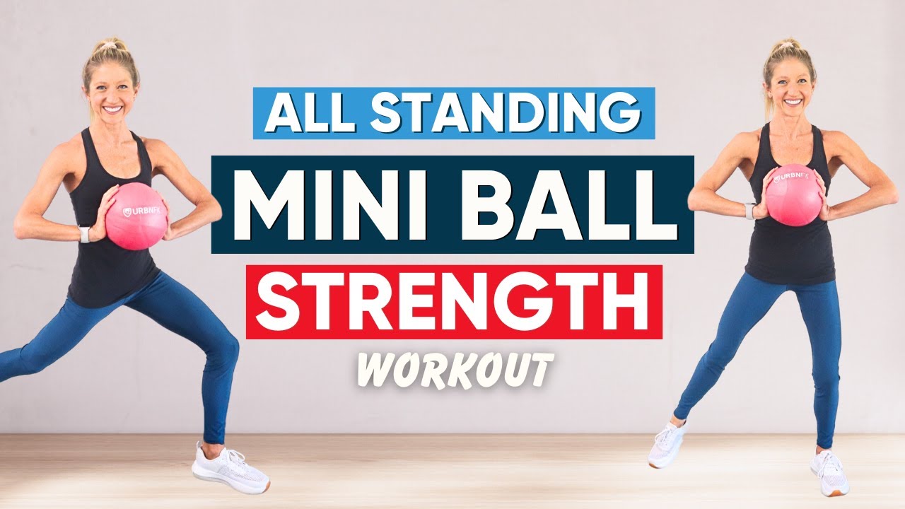 All Standing mini ball strength workout (GREAT FOR PELVIC FLOOR!)