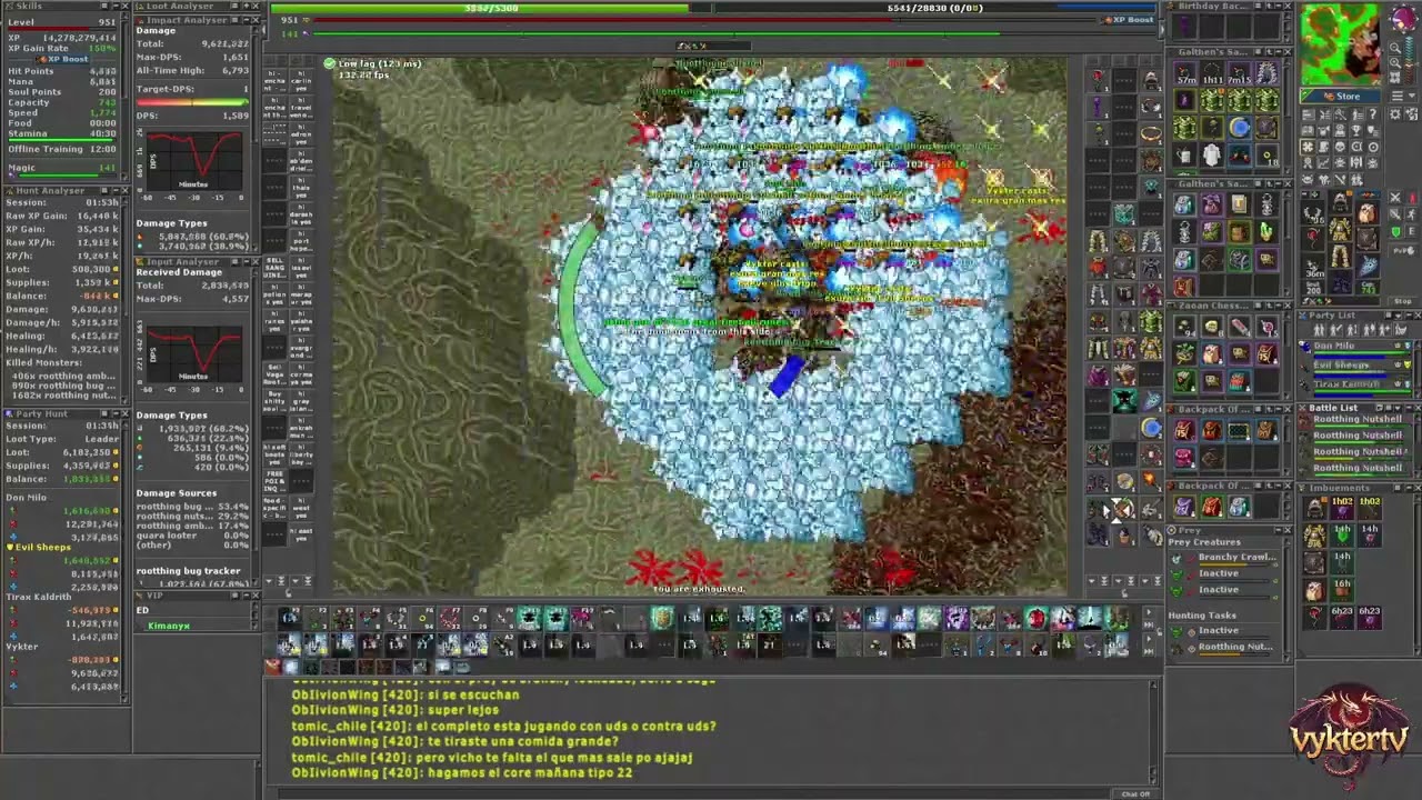 Tibia Hunts - Podzilla Stalk -2 (Rootthings) ED 951 [x4] 12kk/hr