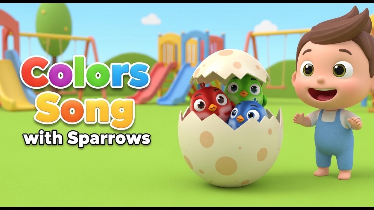 Learn Colors with Cute Sparrows 🐦 | Learning Video for Kids & Toddlers #nurseryrhymes  #colors