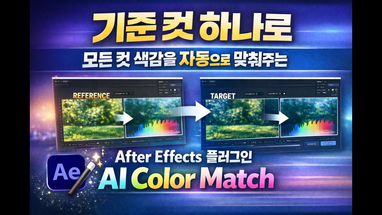 After Effects 색보정, AI Color Match로 1분 만에 끝내기