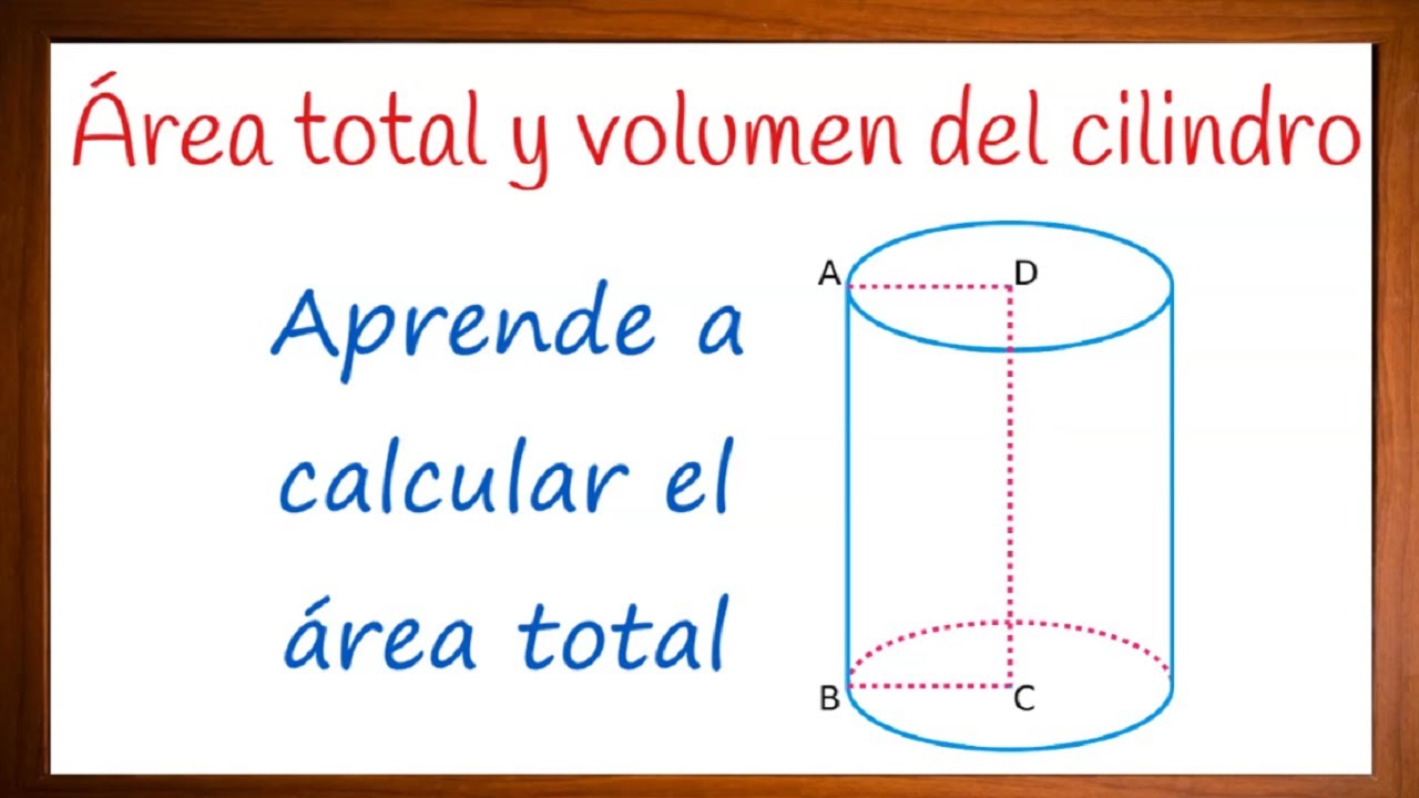 Como calcular el área total de un cilindro