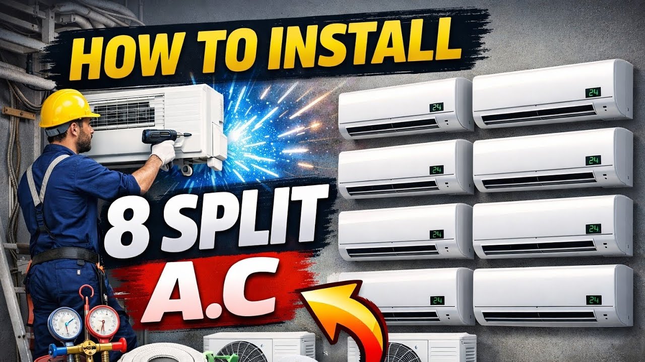 Split A.C Installation Full Process | HVAC Guide