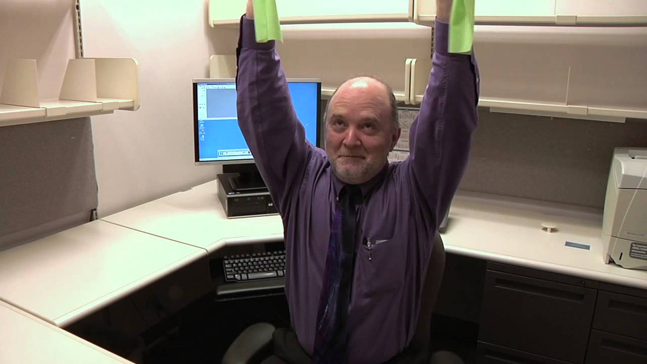 Deskercise - Using Dynaband for Chest, Back and Shoulders
