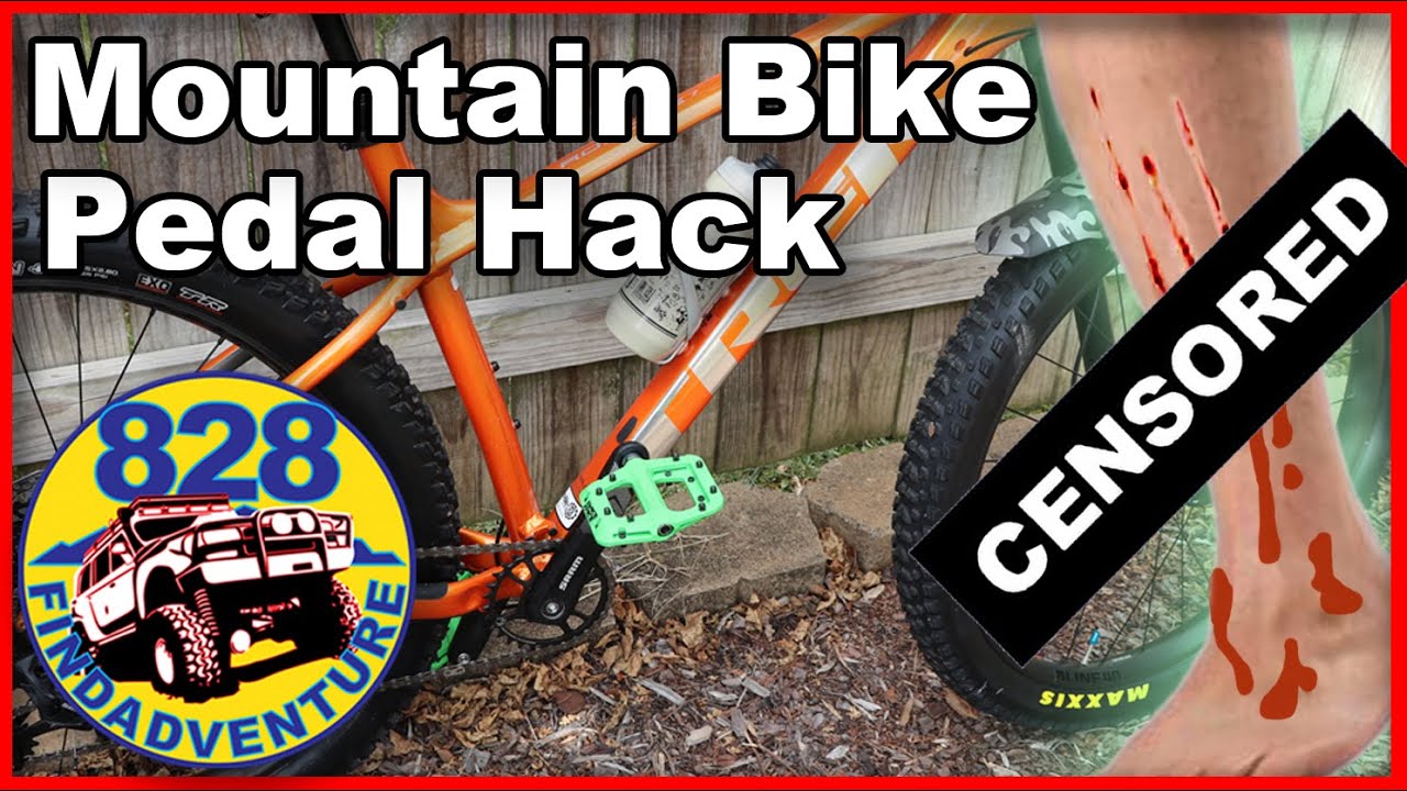 Mountain Bike pedal hack to save my shins.