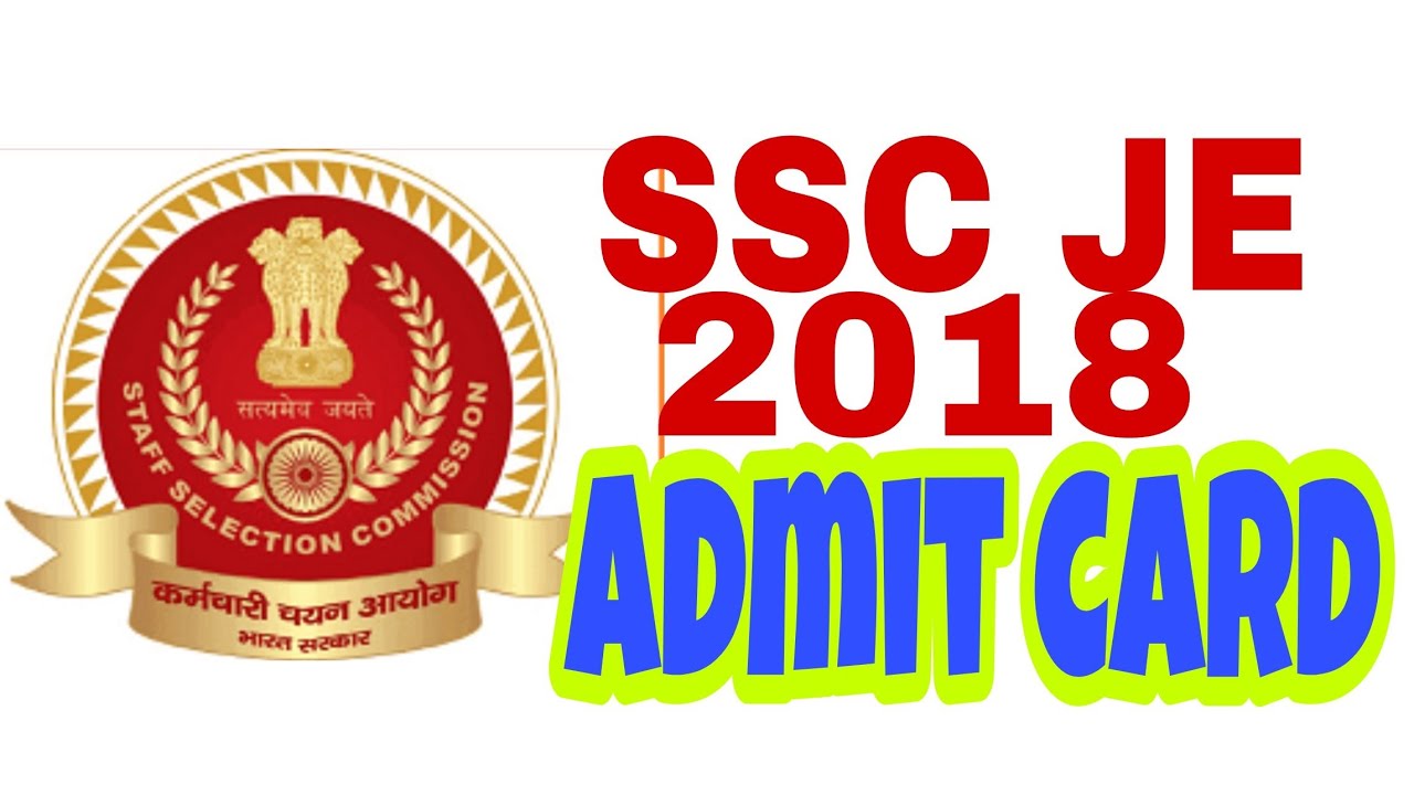 #sscJE #AdmitCard ssc je 2018 exam schedule and admit card download date