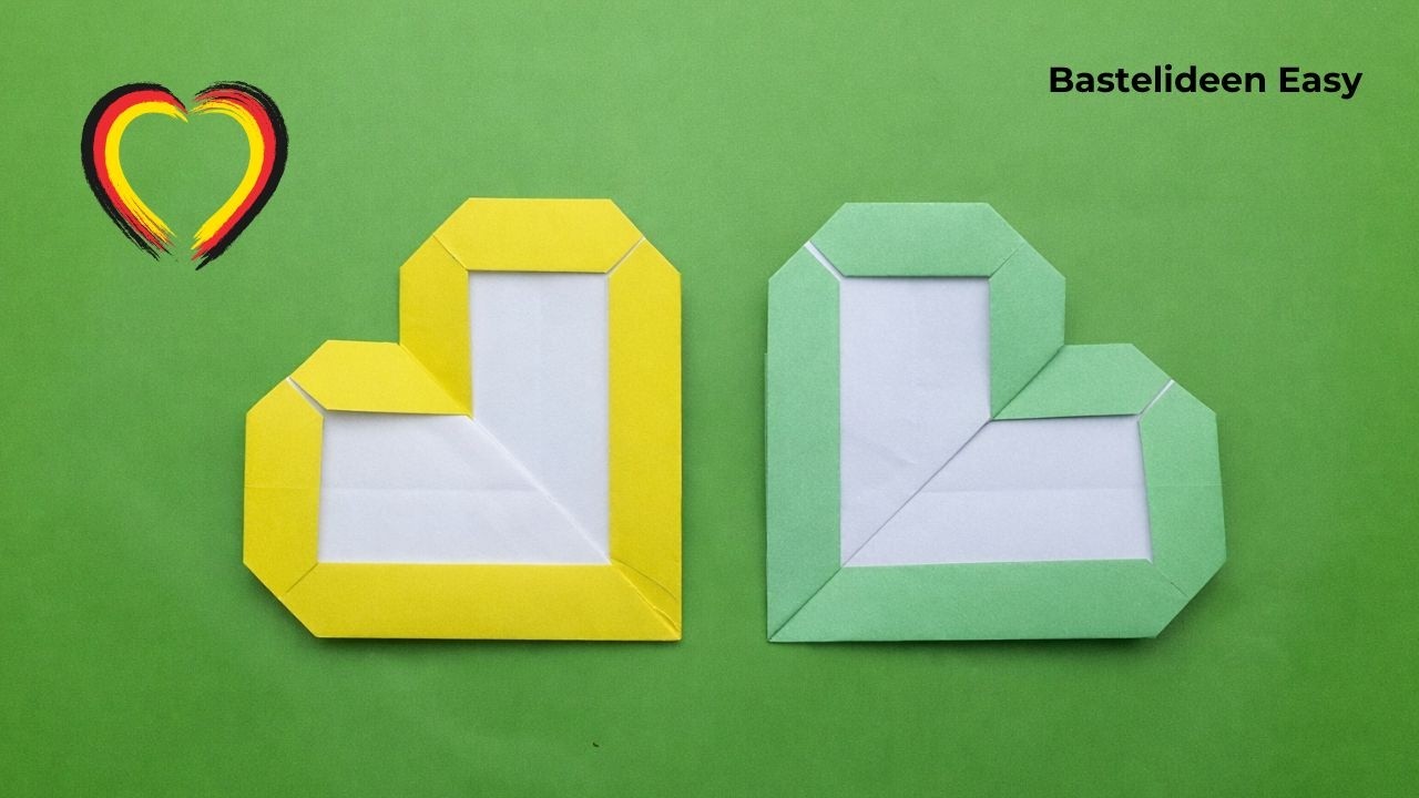 Herz mit Flügeln aus Papier falten – Einfache Anleitung (20x20 cm)