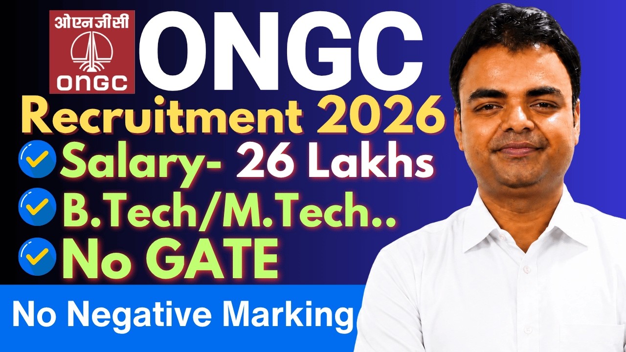 ONGC Detailed Notification 2026, New PSU Vacancy 2026, Best Books, Exam Pattern, Exam Date of ONGC