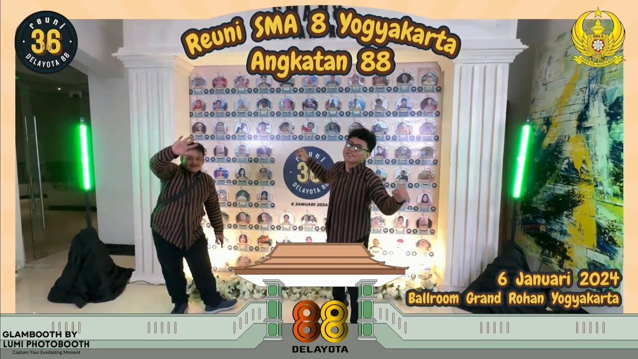 Glambot Jogja di acara Reruni SMA N 8 Yogyakarta Angkatan 88 #glambot #videobooth