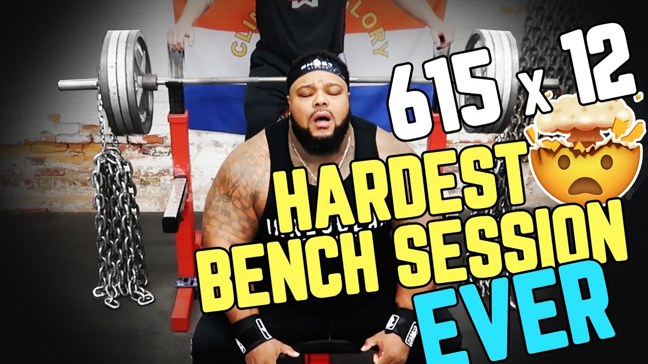 HARDEST BENCH SESSION IN THE WORLD! | 615lbs x 12 | NEARLY IMPOSSIBLE | ROAD TO 800LBS | MUST WATCH!