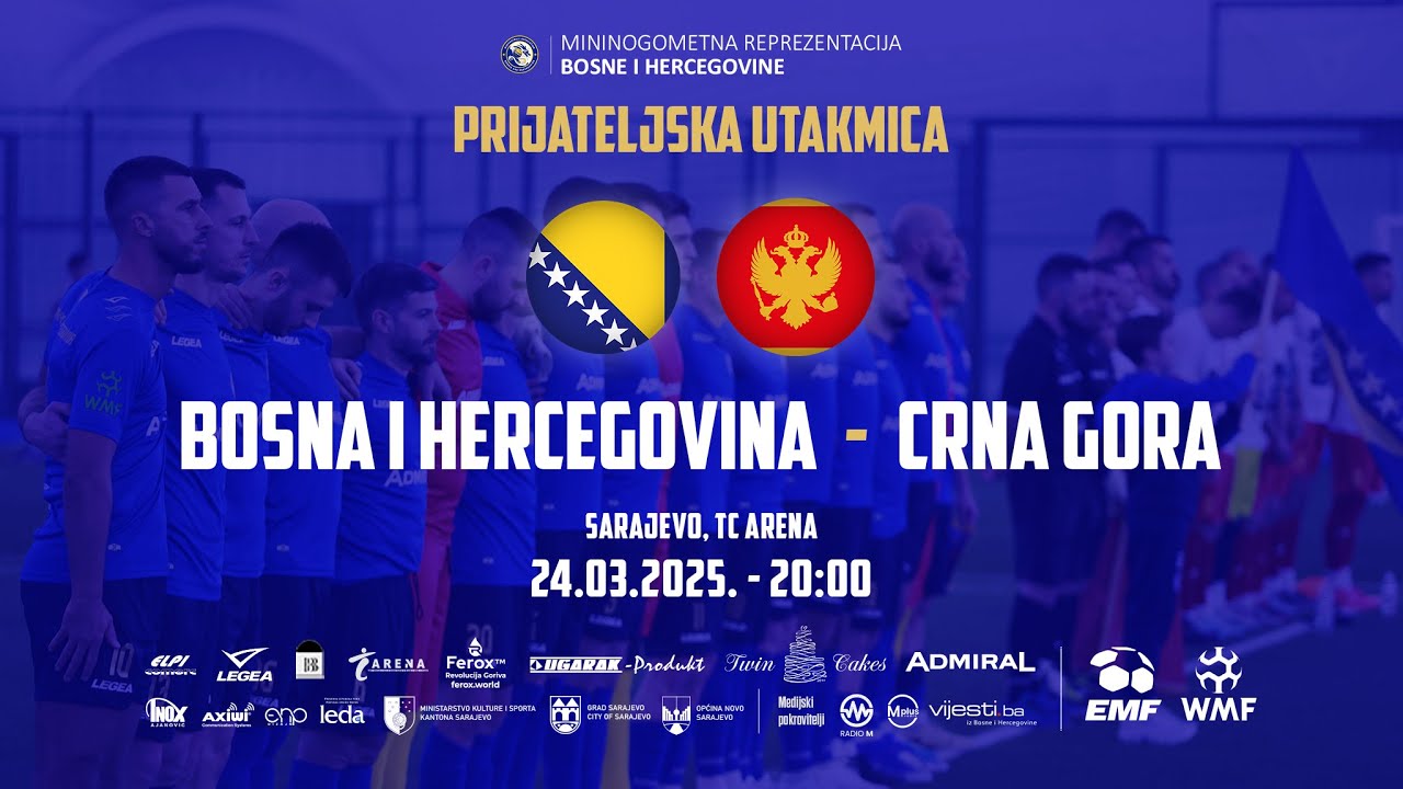 Prijateljska utakmica: BOSNA I HERCEGOVINA - CRNA GORA 3:1 (25.03.2025.)