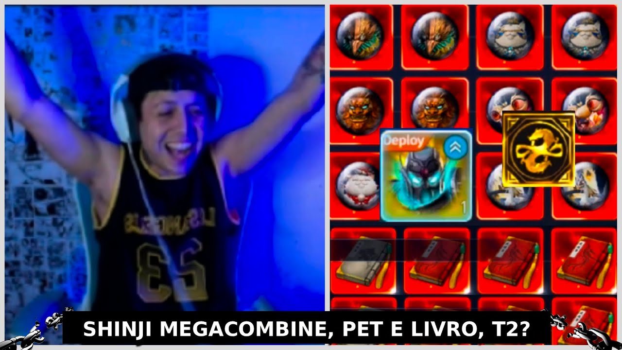 SHINJI MEGACOMBINE, PET LENDAS E LIVRO, TENTANDO PET T2? DEU BOM? - MIR4