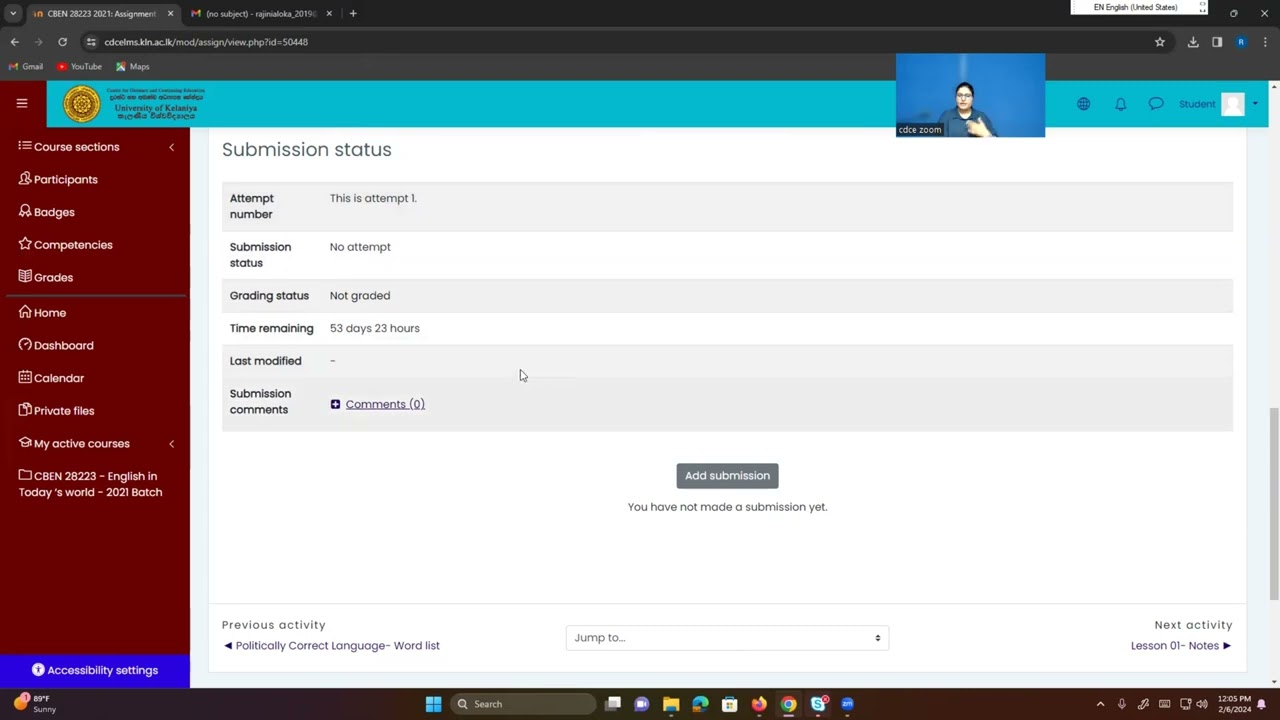 How to Upload an Assignment to the LMS? (LMS වෙත පැවරැමක් උඩුගත කරන්නේ කෙසේද?)