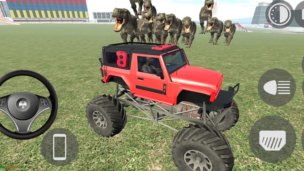 Indian bike driving 3d game me franklin ne gadi ke pich dinosaur pad Gaya hai 