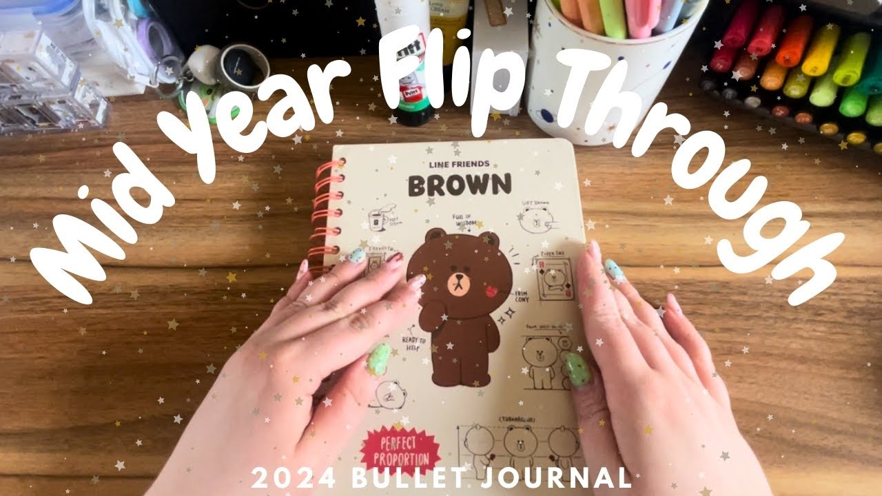 Пролистывание ежедневника Bullet Journal в середине года