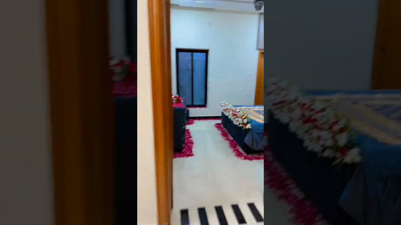 Beautiful Two Wedding Bedroom Decor with Fresh Flowers |#youtubeshorts #ytshorts #trending #viral