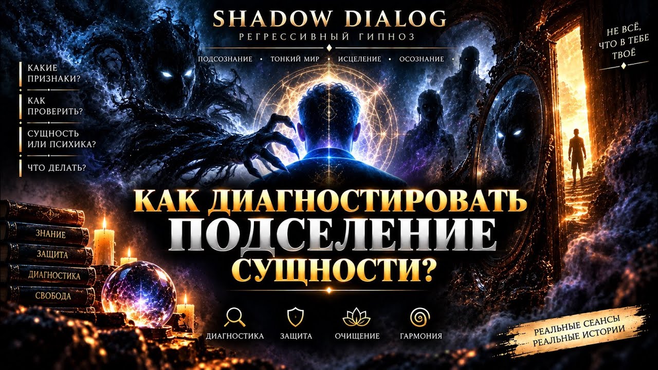 Как диагностировать подселение Сущности | Регрессивный Гипноз 