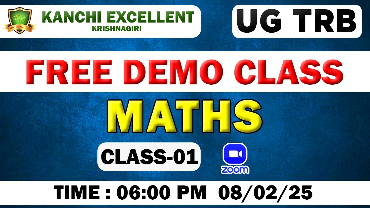 TODAY CALSS MATHS 08.02.2026 #kanchiexcellent #ugtrbmaths #ugtrbintroclass #trbexampreparation