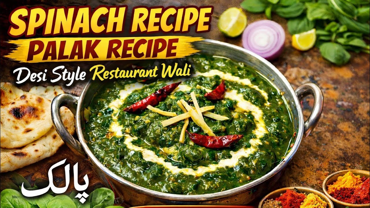 Spinach Recipe | Palak Recipe desi Style Restaurant Wali | पालक रेसिपी
