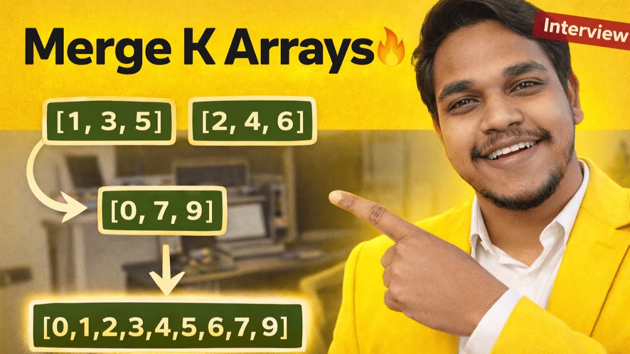 Merge K Sorted Array Interview Question 🔥 | 2 Tarike Samjho | Hindi