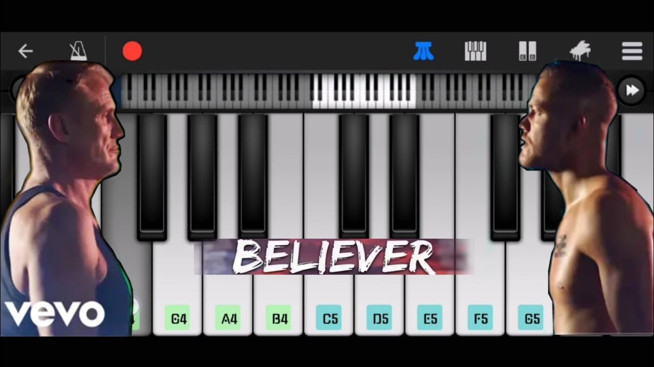 Imagine Dragons - Believer Easy Piano Tutorial By Shreebhusan | SB GALAXY