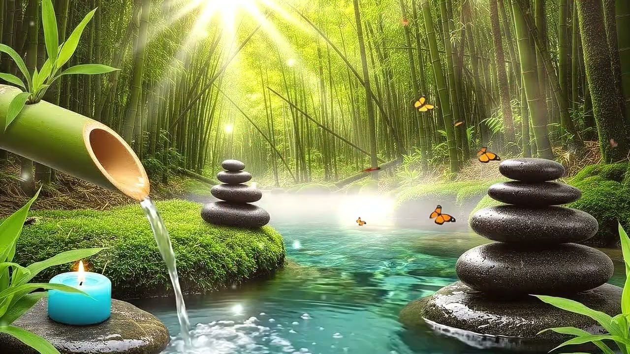 Relaxing Music Relieves Stress, Anxiety and Depression - Soothing Piano+ Water Sounds for Deep Sleep