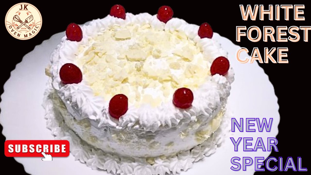 வைட் பாரஸ்ட் கேக் ரெசிப் | ஒவன் வேண்டாம் | NEW YEAR SPECIAL WHITE FOREST CAKE RECIPE | CAKE RECIPE