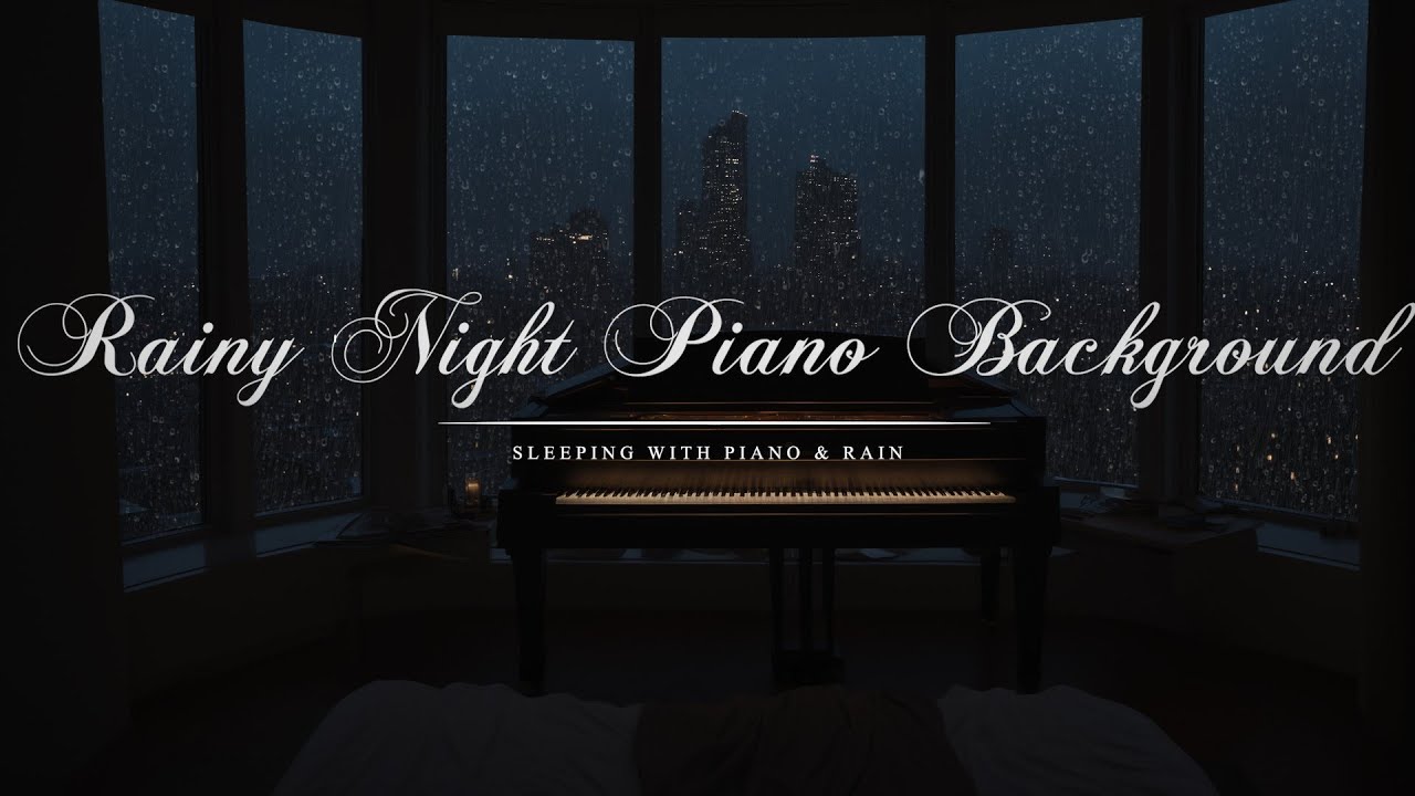 Rainy Night Piano Background – A Comfortable Environment to Help You Relax after a Stressful Day