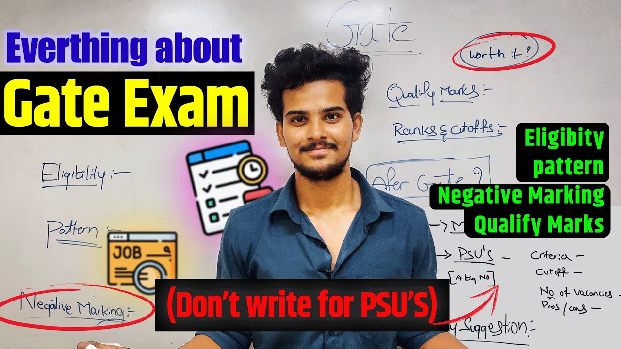 All about Gate Exam (Eligibility/cut off/ negative marking ) | Reality of PSU's