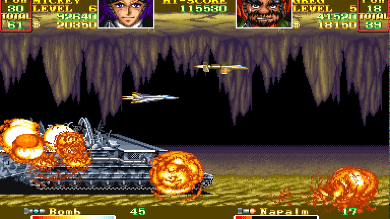 U.N. Squadron arcade 2 player 60fps