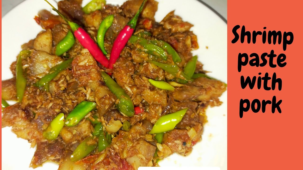 EASY SHRIMP PASTE RECIPE WITH PORK/jhen's cooking vlog